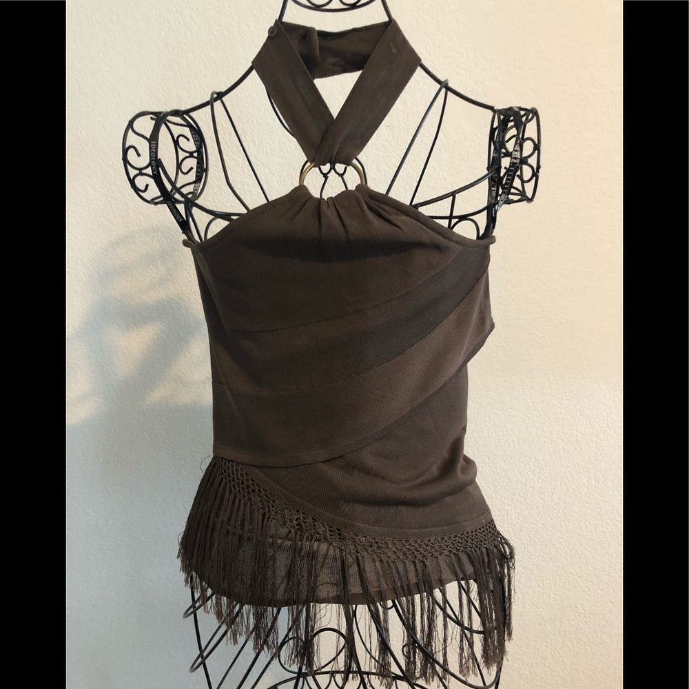 Ideology Halter brown top